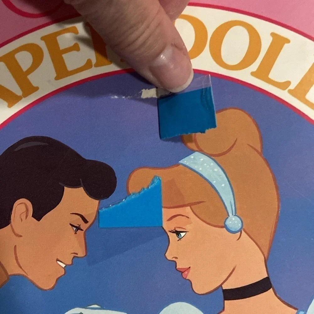Vintage Disney Cinderella Paper Doll Book Princess Dress Up Collectible Toy